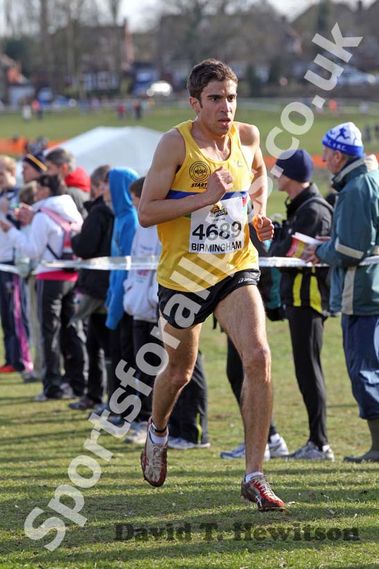 Jonathan Taylor (North East) in the Senior Mens McCain Inter Counties Cross Country, Cofton Park, Birmingham.